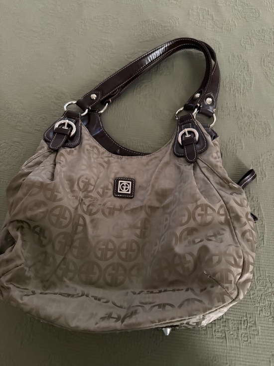 Gianni Bini Handbags - Gianni Bini Taupe Hobo with Dark Brown Trim
